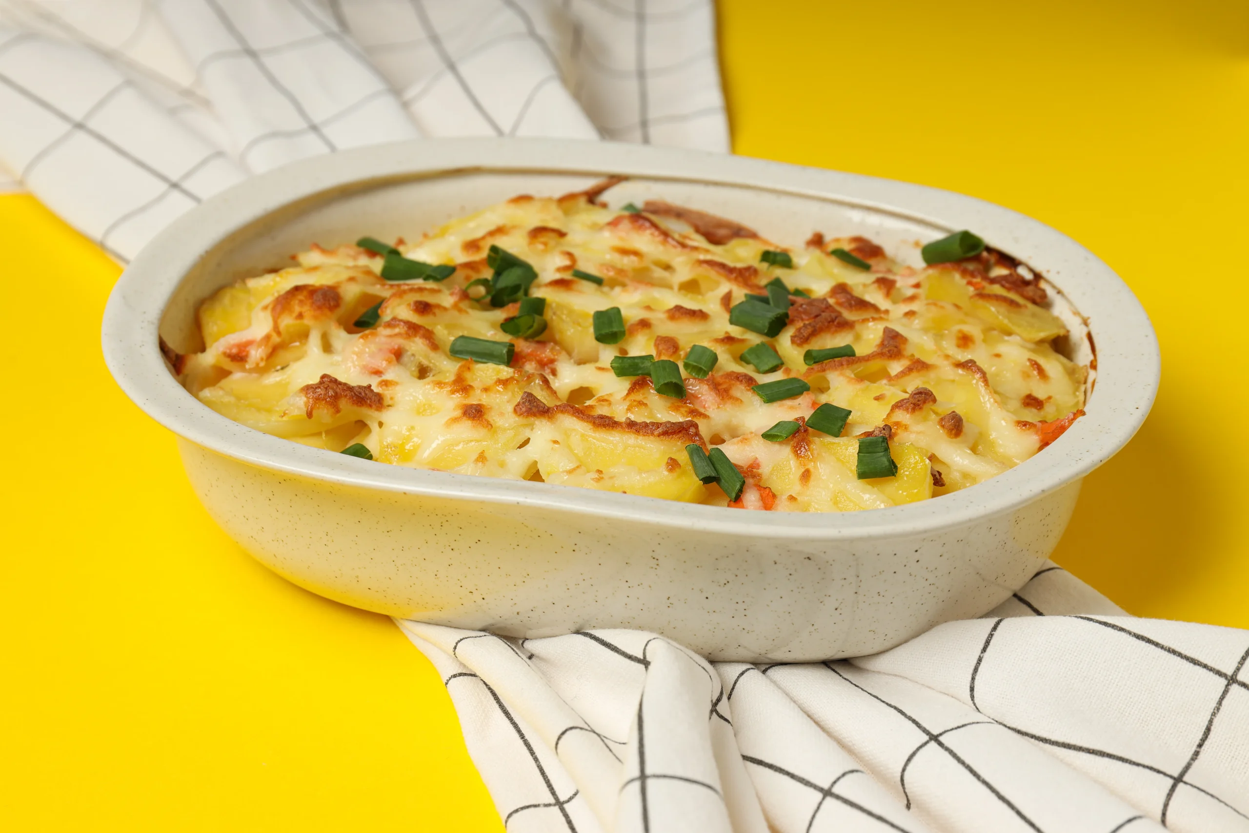 Traditional British chicken pie and mash on a plate