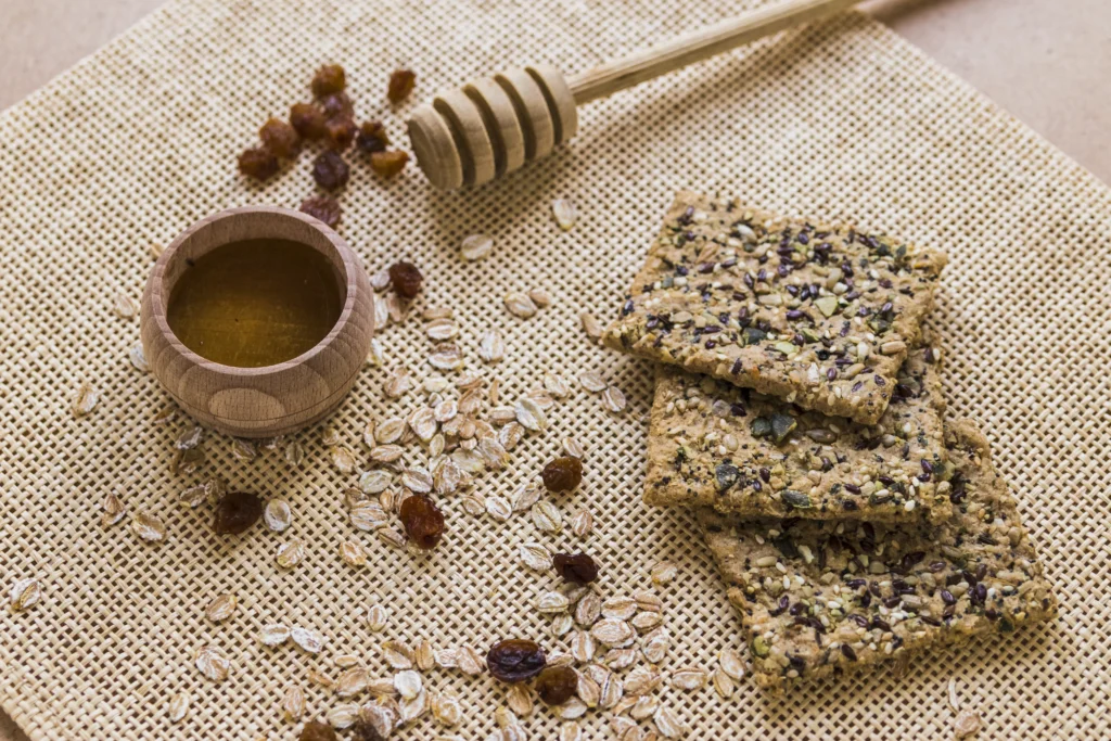 Manuka Honey and Oats Granola Bar is a sophisticated evolution of the classic trail snack